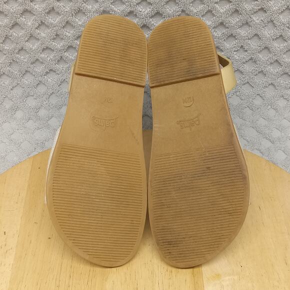 Palms Sandals Girls 12M Canvas Gladiator Shoe Beige - Picture 7 of 7